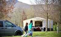 Yurts with Hot tubs at Cantref Adventure Farm