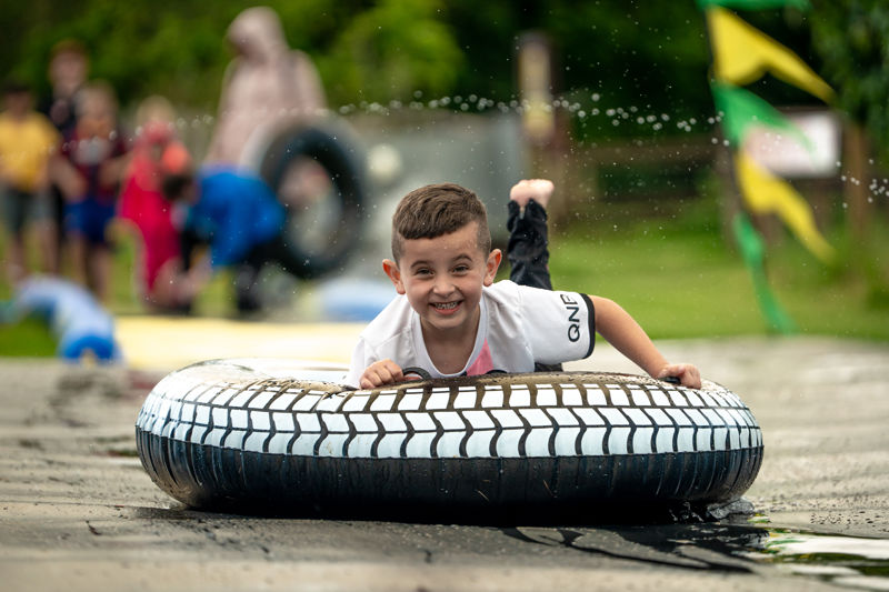Cantref Adventure Farm - water fight & slide 04